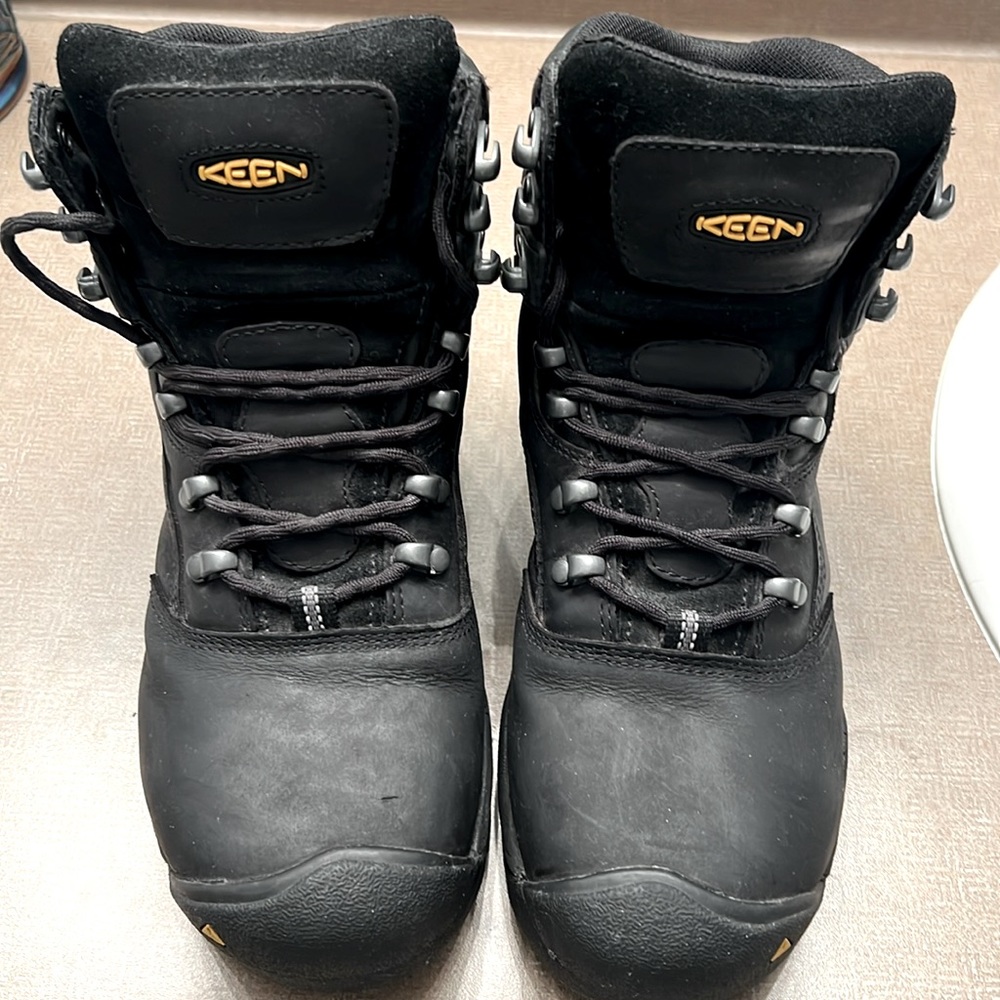 Keen Utility 6” Waterproof Black Leather Steel-toe work boots Size 7